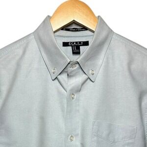 21 Men Button Down Shirt Mens‎ Medium Light Blue Excellent Oxford Long Sleeve